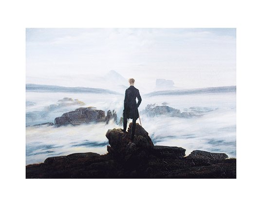 Caspar David Friedrich - Bulutların Üzerinde Yolculuk Tablosu Çerçevesiz - 70x100