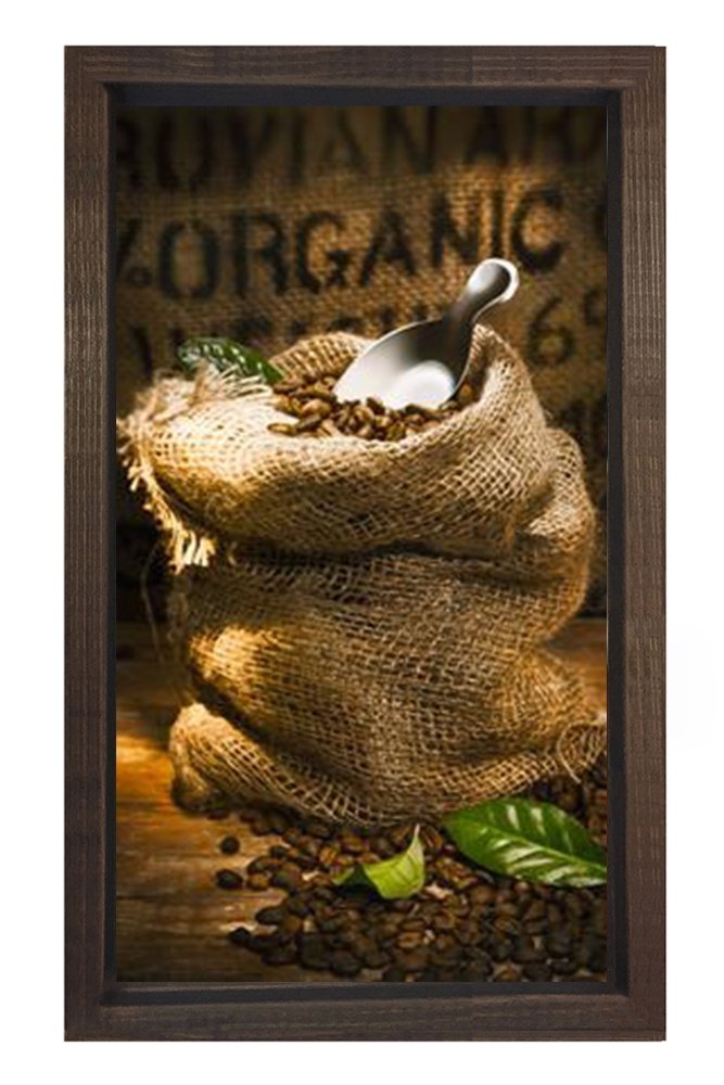 Ham Kahve çuvalı Tablosu Kahverengi Ahşap - 70x100