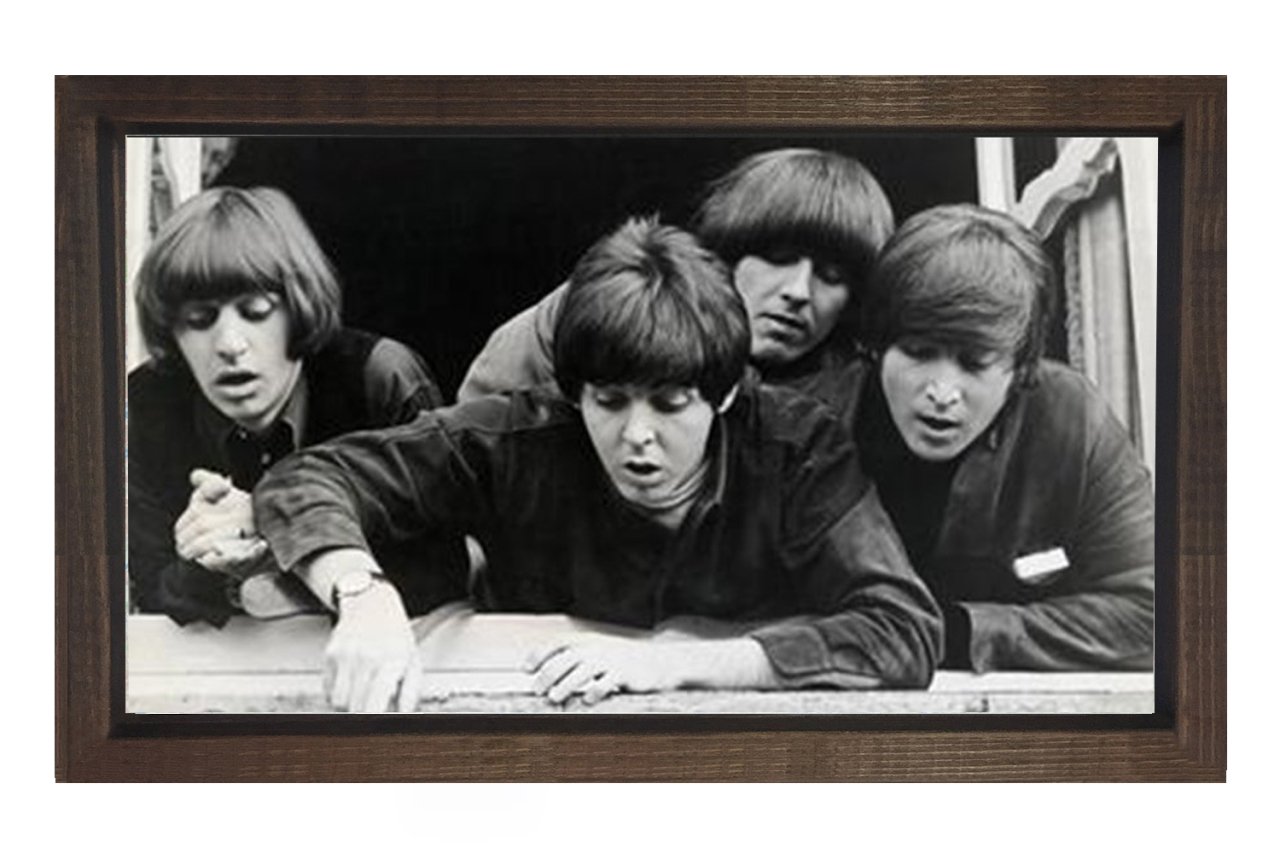 The Beatles Grubu Tablosu Kahverengi Ahşap - 100x200