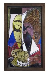 Tete Dune Femme Lisant Tablosu Kahverengi Ahşap Çerçeve - 50x70