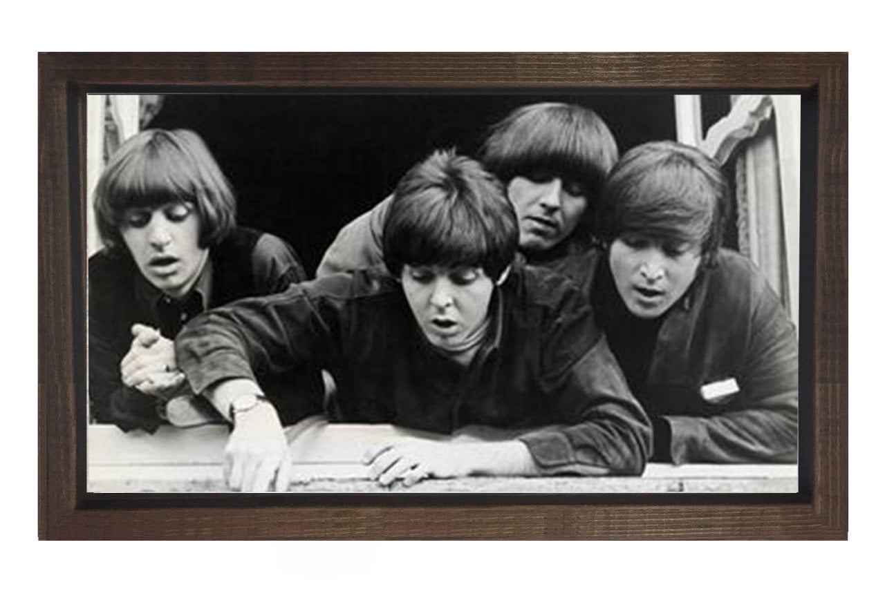 The Beatles Grubu Tablosu Kahverengi Ahşap - 40x60