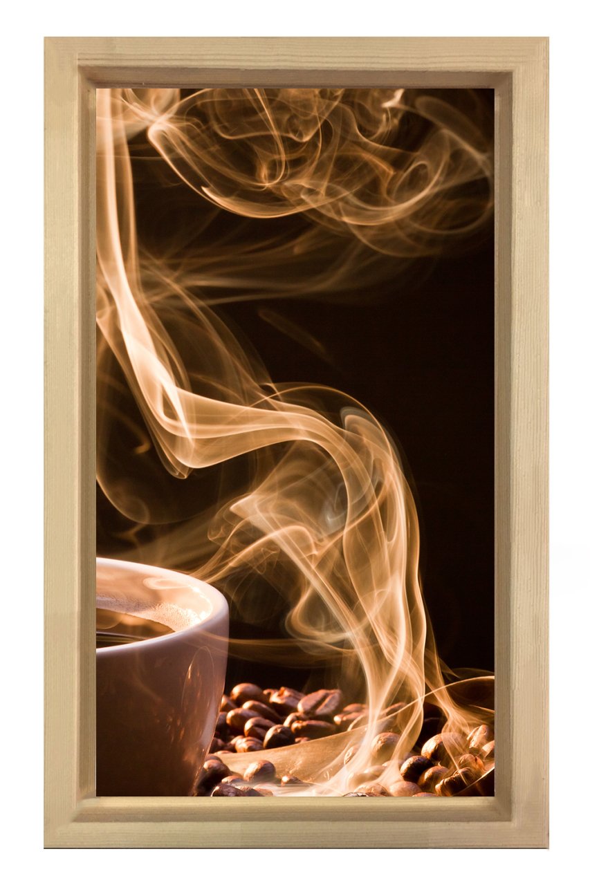 Kahve Çekirdekleri Ve Kahve Tablosu Naturel Ahşap - 45x30