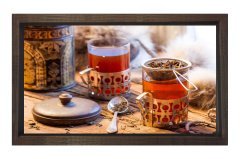 Çay Bardakları Masada Tablosu