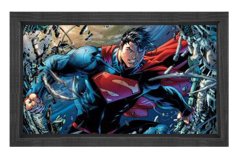 Superman Tablosu Siyah Ahşap - 70x100