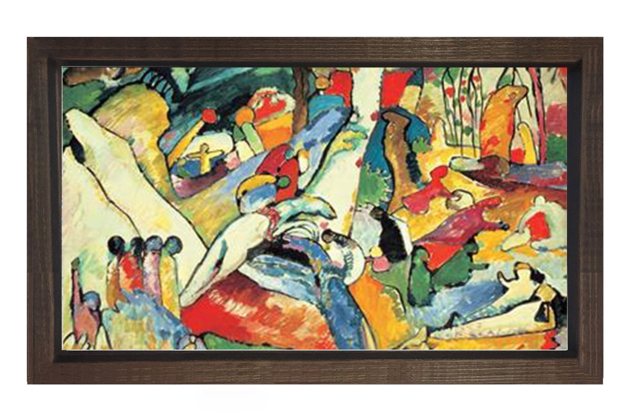 Vassily Kandisky Tablosu Kahverengi Ahşap Çerçeve - 40x60