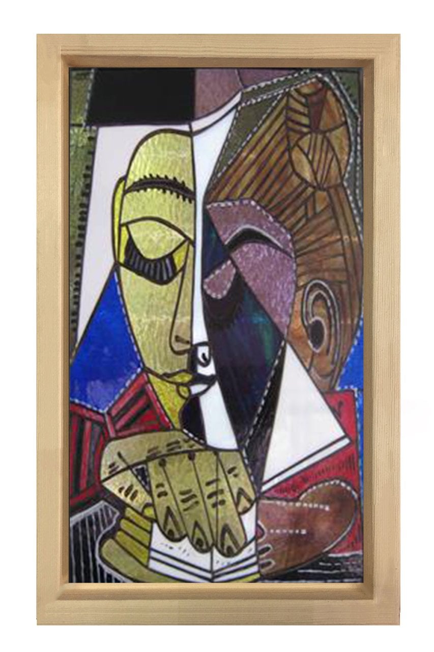 Tete Dune Femme Lisant Tablosu Naturel Ahşap Çerçeve - 100x150