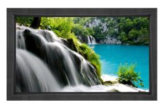 Küçük Pınarlar Ve Göl Tablosu Siyah Ahşap Çerçeve - 100x200
