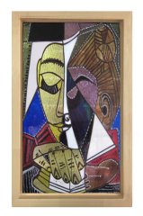 Tete Dune Femme Lisant Tablosu Naturel Ahşap Çerçeve - 100x200