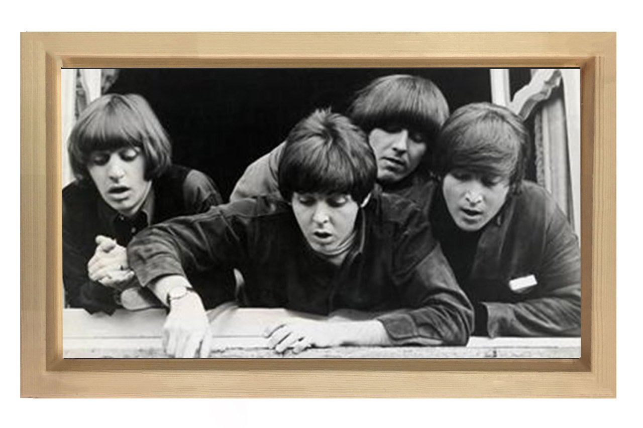 The Beatles Grubu Tablosu Naturel Ahşap - 100x150