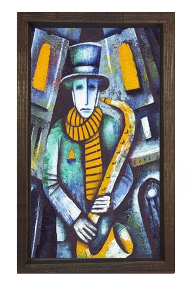 Marinne Vias Keman Tablosu Kahverengi Ahşap Çerçeve - 40x60
