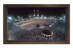 Kabe Manzarası Tablosu Kahverengi Ahşap Çerçeve - 100x200
