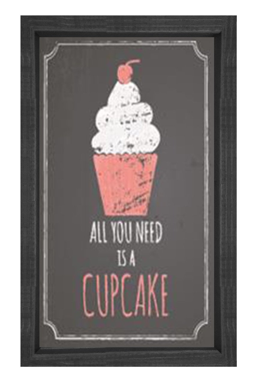 Tüm İhtiyacım Cake Tablosu Siyah Ahşap Çerçeve - 40x60