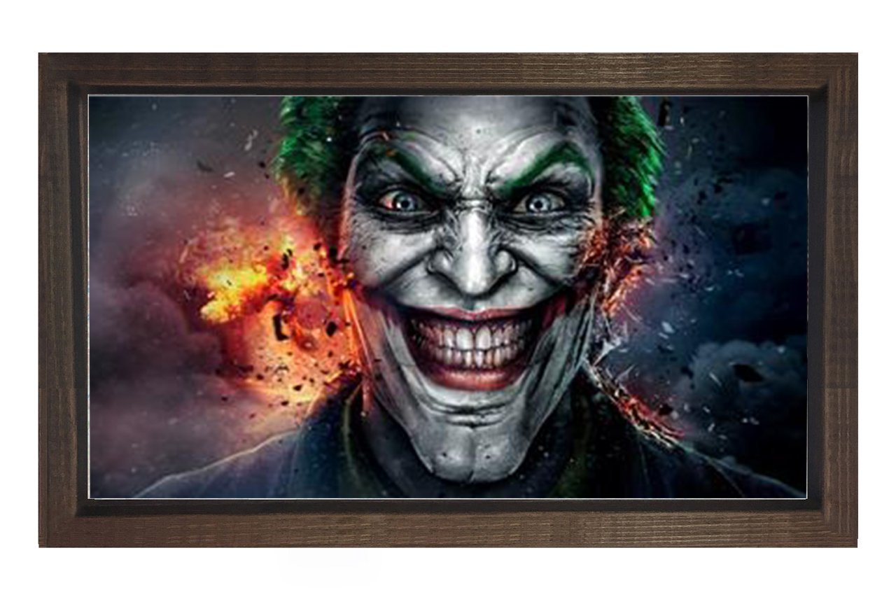 Joker Tablosu Kahverengi Ahşap Çerçeve - 50x70