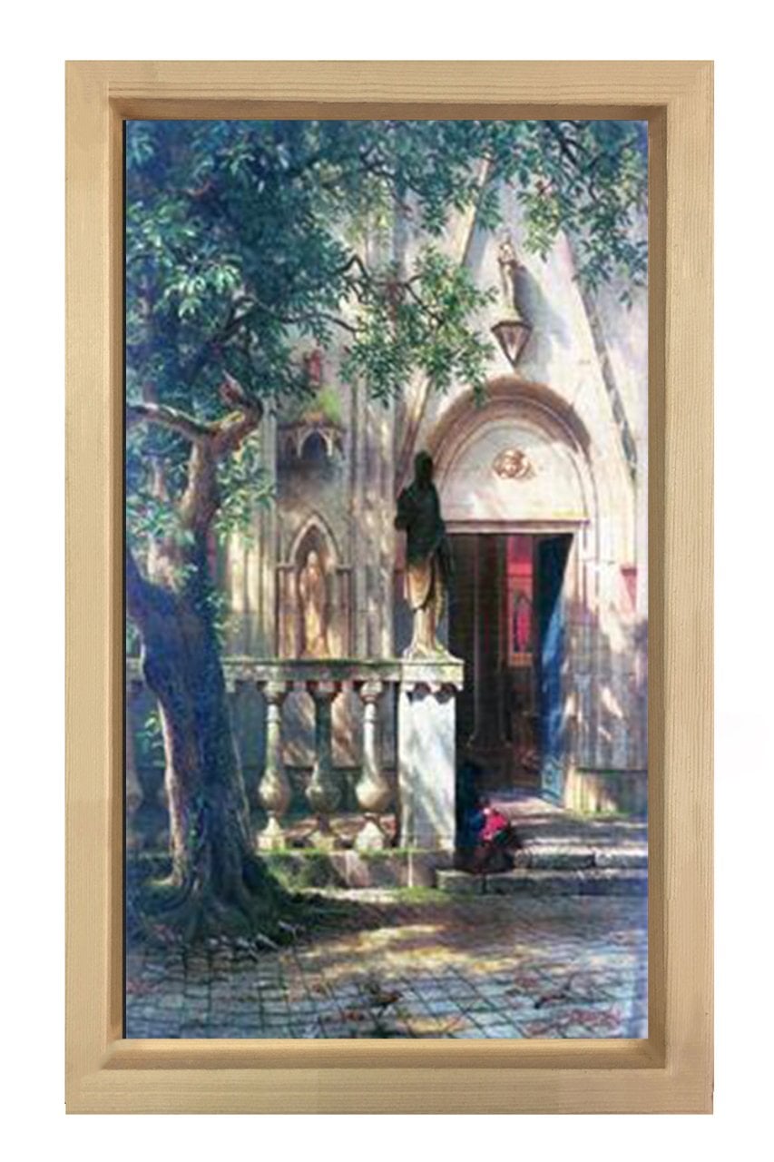 Manzara Reprodüksiyon Tablosu Naturel Ahşap Çerçeve - 40x60