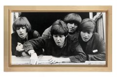 The Beatles Grubu Tablosu Naturel Ahşap - 40x60