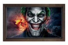 Joker Tablosu Kahverengi Ahşap Çerçeve - 50x90