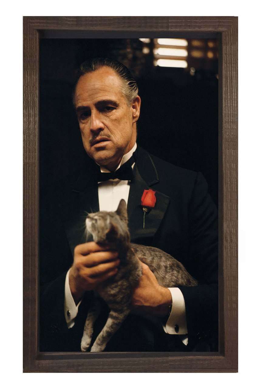 The God Father  Tablosu Kahverengi Ahşap Çerçeve - 45x30