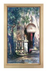 Manzara Reprodüksiyon Tablosu Naturel Ahşap Çerçeve - 50x70