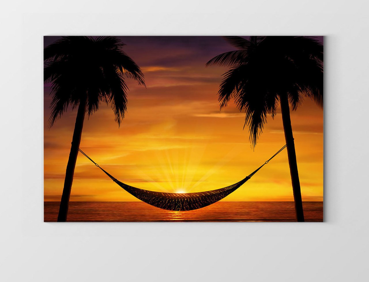 Güneş Batımı  Ve Hamak Tablosu Çerçevesiz - 50x90