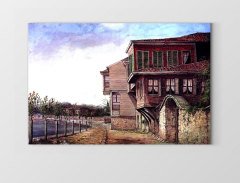 Eski Köy Evi Tablosu Çerçevesiz - 40x60