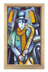 Marinne Vias Keman Tablosu Naturel Ahşap Çerçeve - 40x60