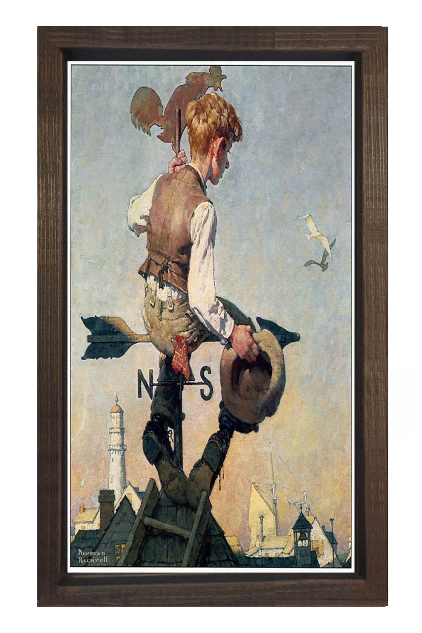Vintage Çoçuk Yön Tabelası Tablosu Kahverengi Ahşap Çerçeve - 100x200
