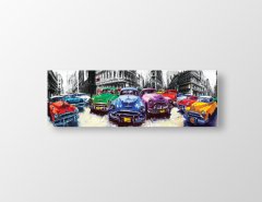 Classic Arabalar Tablosu Çerçevesiz - 150x50