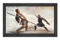 Kolezyum Savaşı Tablosu Siyah Ahşap Çerçeve - 100x200