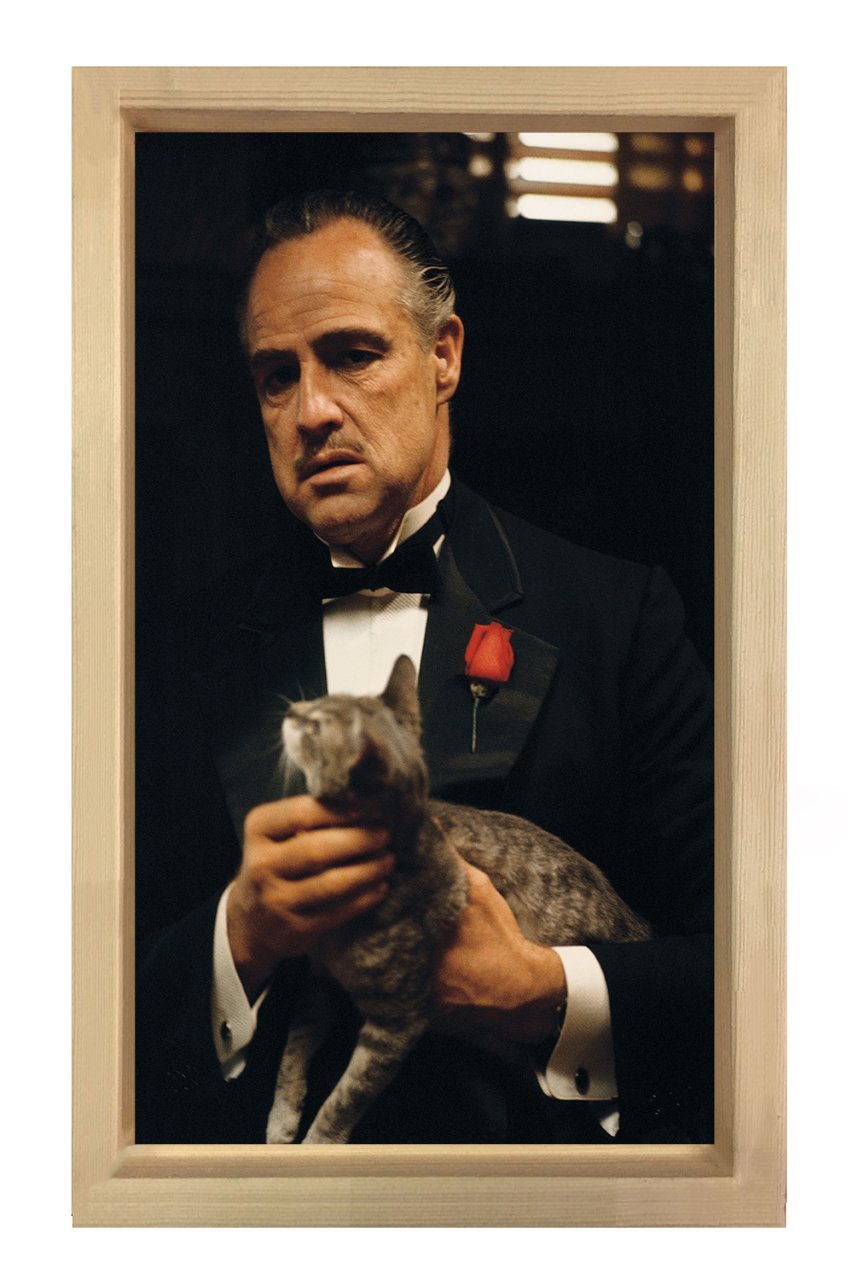 The God Father  Tablosu Naturel Ahşap Çerçeve - 40x60