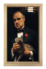 The God Father  Tablosu Naturel Ahşap Çerçeve - 40x60