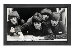 The Beatles Grubu Tablosu Siyah Ahşap - 50x70