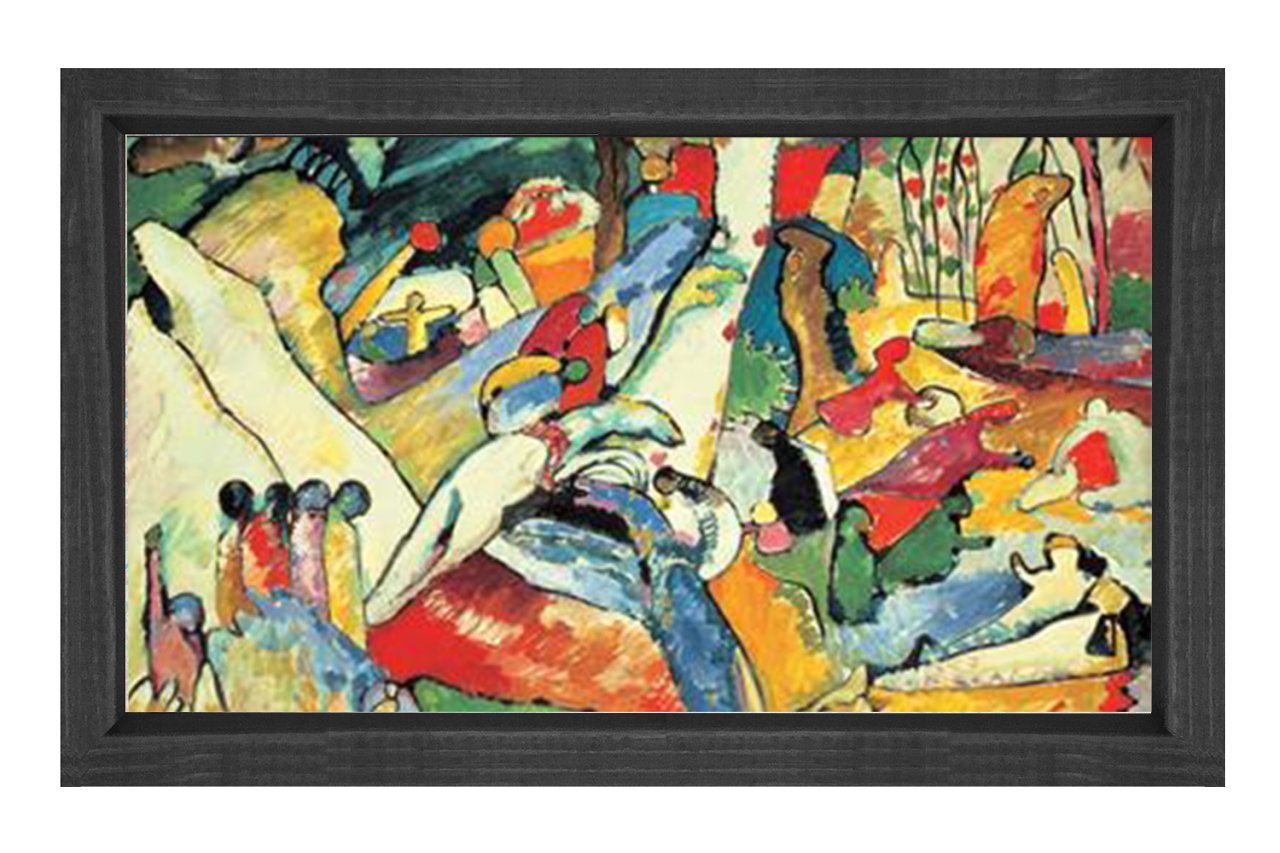 Vassily Kandisky Tablosu Siyah Ahşap Çerçeve - 45x30