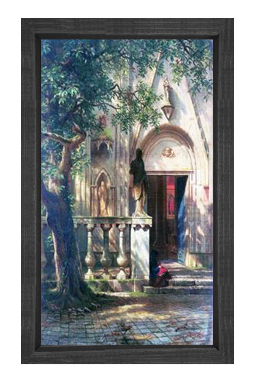 Manzara Reprodüksiyon Tablosu Siyah Ahşap Çerçeve - 50x90