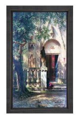 Manzara Reprodüksiyon Tablosu Siyah Ahşap Çerçeve - 50x90