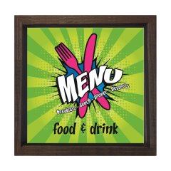 Yemek İçmek Reklam Afişi Tablosu