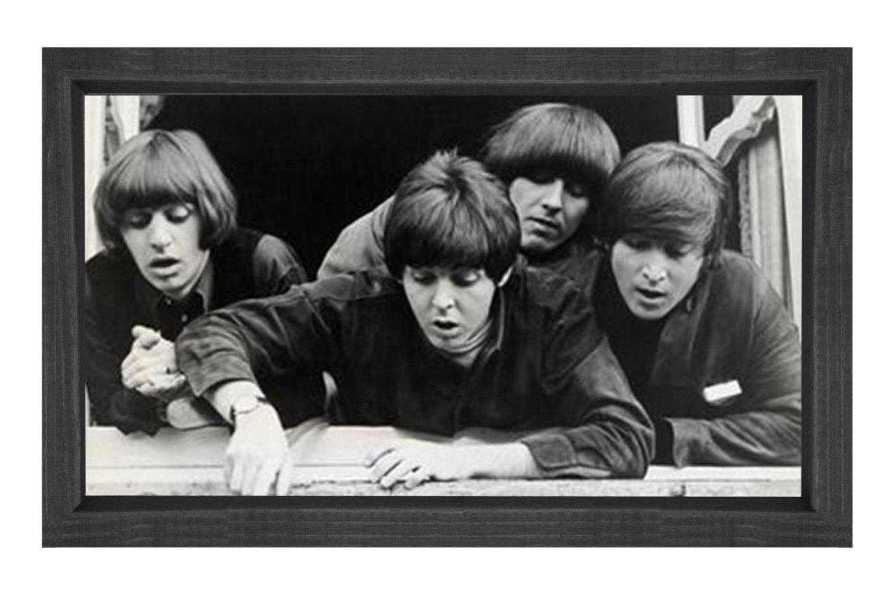 The Beatles Grubu Tablosu Siyah Ahşap - 70x100