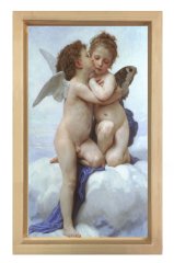 Melekler Tablosu Naturel Ahşap Çerçeve - 100x200