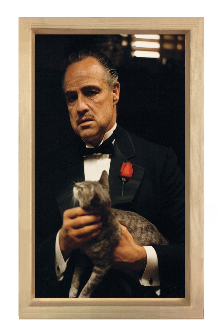 The God Father  Tablosu Naturel Ahşap Çerçeve - 70x100