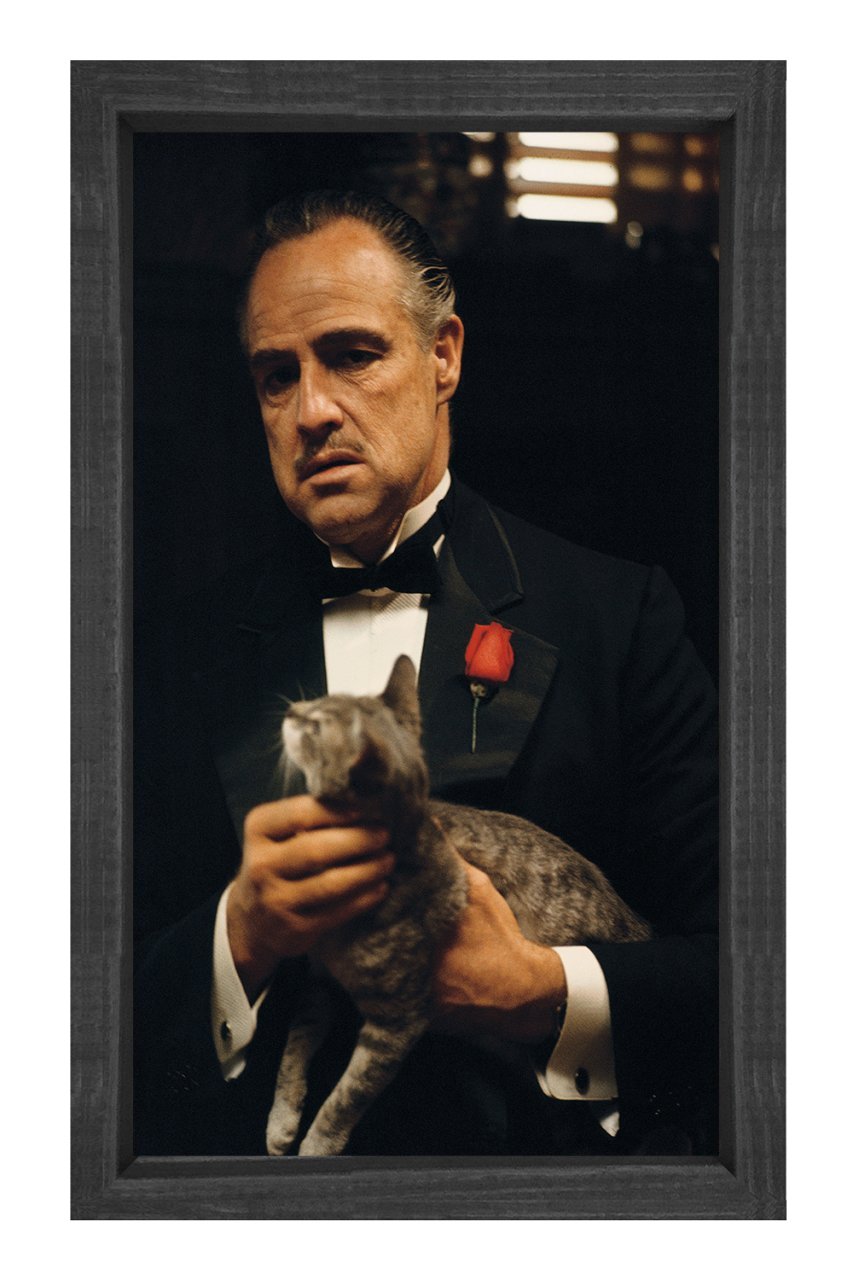 The God Father  Tablosu Siyah Ahşap Çerçeve - 100x150