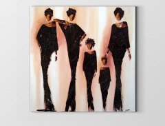 Tarz Kadınları Tablosu Çerçevesiz - 30x30