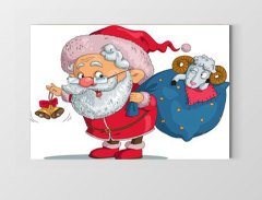 Noel Baba Tablosu Çerçevesiz - 100x200