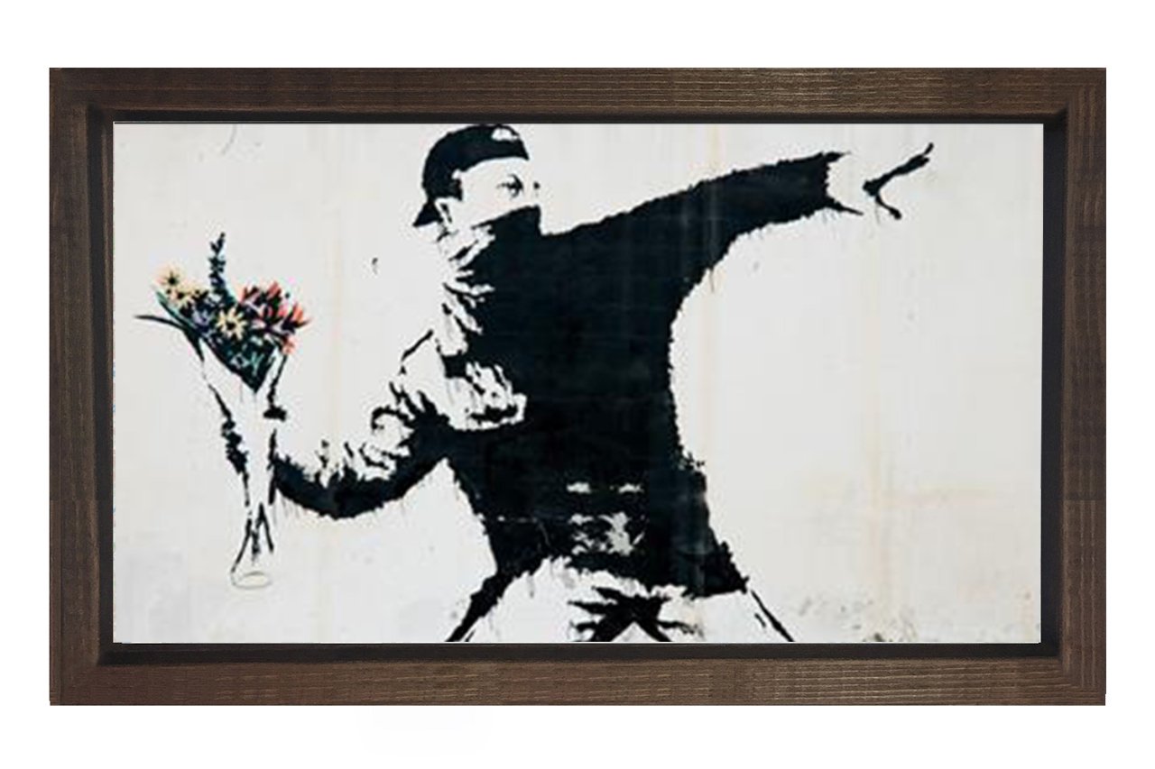 Kalp Militanı Tablosu Kahverengi Ahşap Çerçeve - 100x150