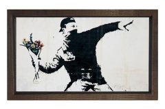 Kalp Militanı Tablosu Kahverengi Ahşap Çerçeve - 100x150
