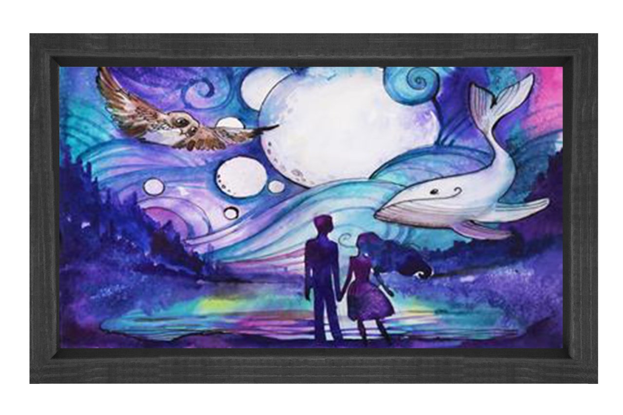 Çoçuk Hayali Tablosu Siyah Ahşap Çerçeve - 100x200