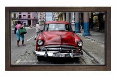 Chevrolet Klasik Araba Tablosu Kahverengi Ahşap - 70x100
