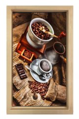 Kahve masası Tablosu Naturel Ahşap - 45x30