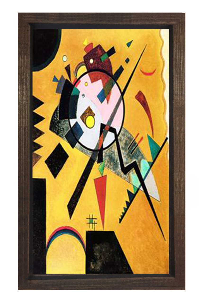Vassily Kandisky Tablosu Kahverengi Ahşap Çerçeve - 50x90