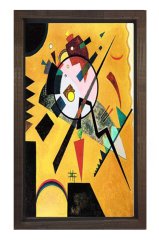 Vassily Kandisky Tablosu Kahverengi Ahşap Çerçeve - 50x90