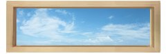 Bulutlar Gökyüzü Tablosu Naturel Ahşap Çerçeve - 180x60