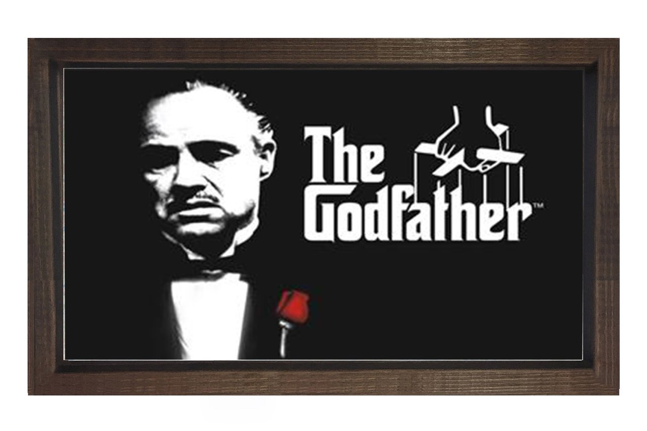 The God Father  Tablosu Kahverengi Ahşap Çerçeve - 100x200
